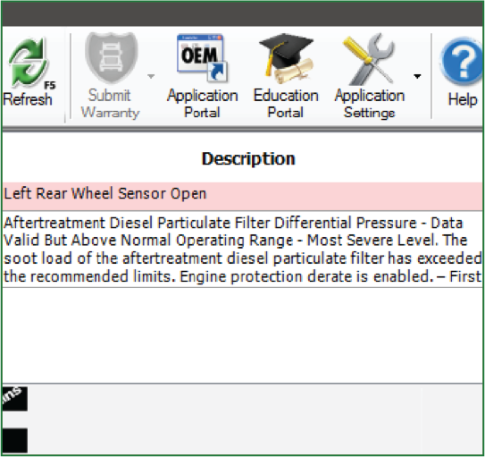 JPRO Fault Descriptions